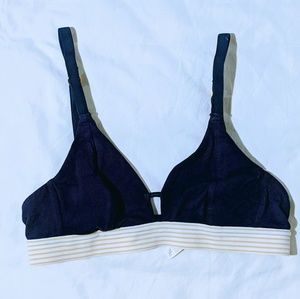 Lively All-Day Bralettw Navy Blue with Pink Stripe